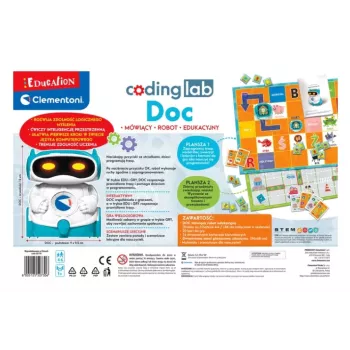 Clementoni DOC edukacinis robotas vaikams, lenkų kalba, 5+ metai, STEM programavimo žaislas