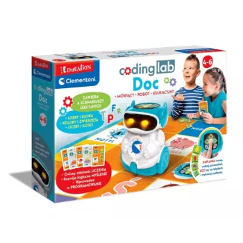 Clementoni DOC edukacinis robotas vaikams, lenkų kalba, 5+ metai, STEM programavimo žaislas