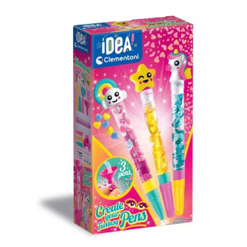 Clementoni Idea Art Mini Factory Fantasy Pen Creators DIY Pen Making Kit for Kids 7+