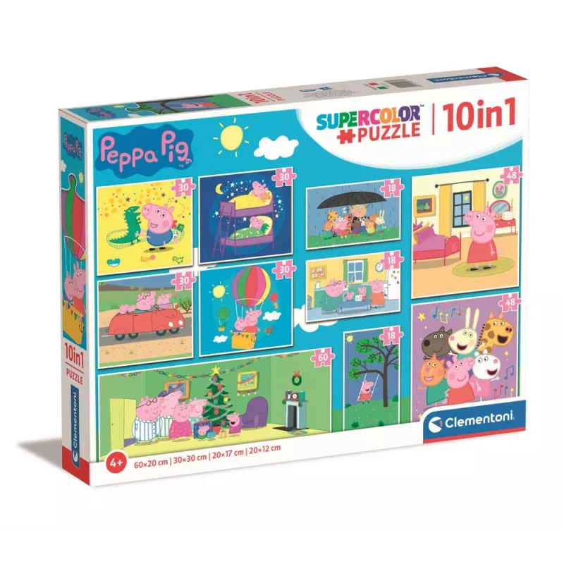 Clementoni Puzzle 10-in-1 Super Color Peppa Pig 20271
