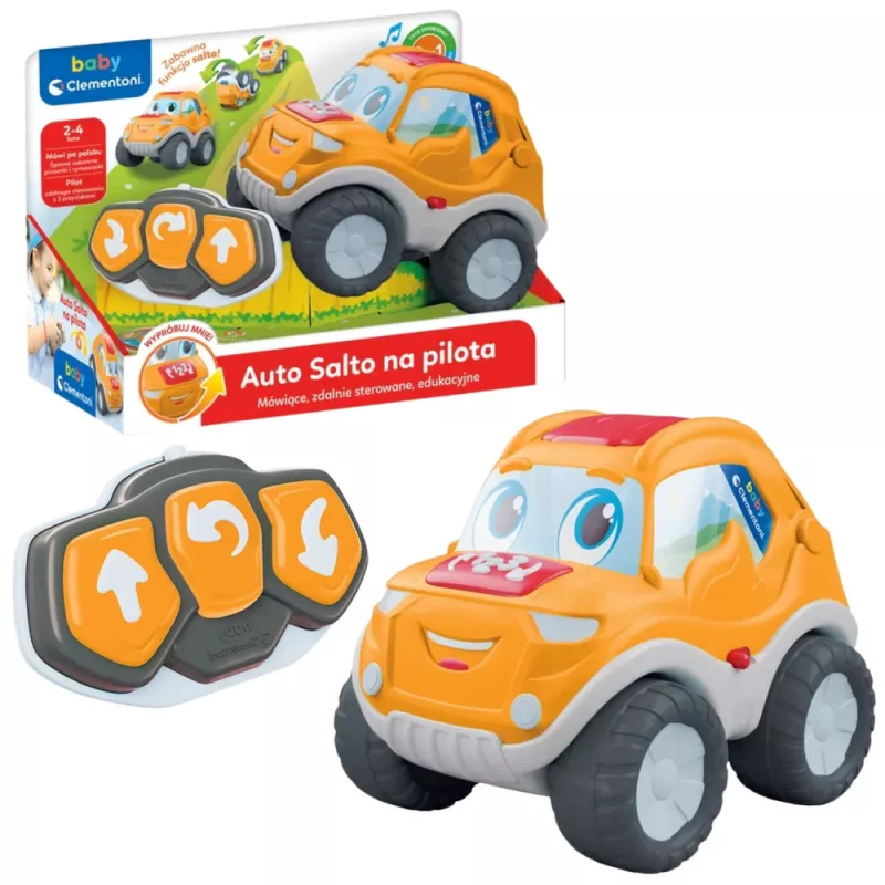 Clementoni Talking Educational Remote Control Stunt Car Salto lenkų kalba 50936