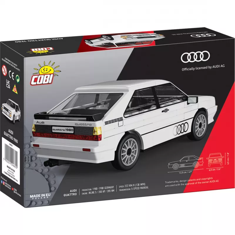Cobi Audi Quattro 1980 White 1:35 Scale Building Blocks Set