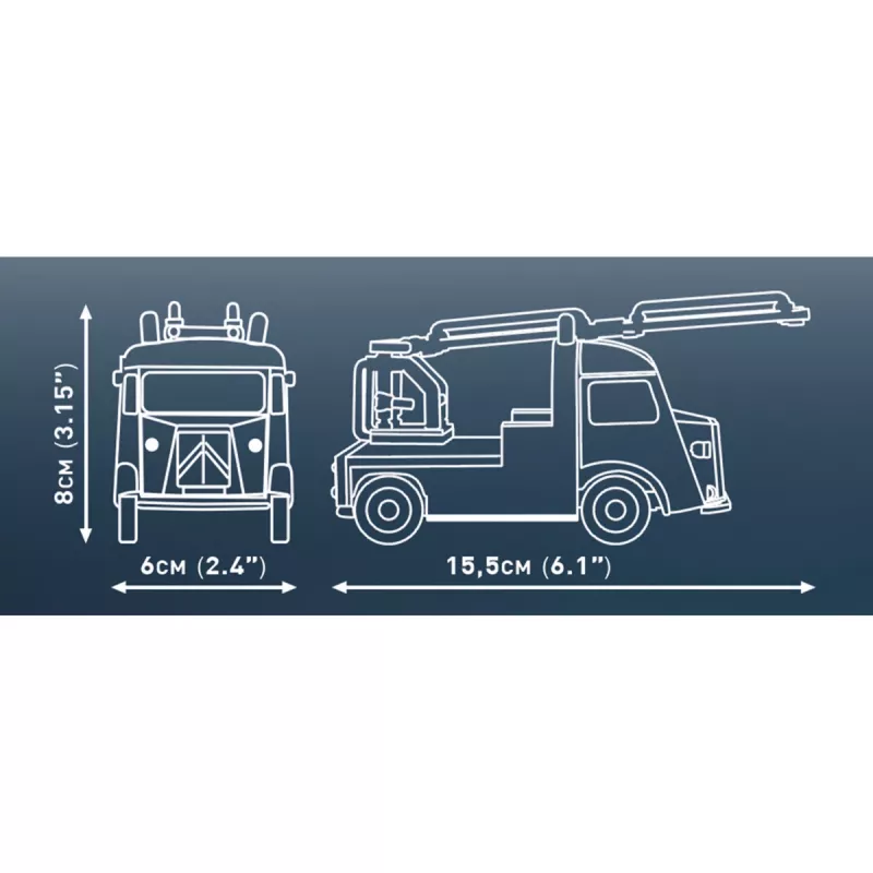 COBI Citroen Type H Pompiers (1:35 mastelis) Plastikinis modelio rinkinys