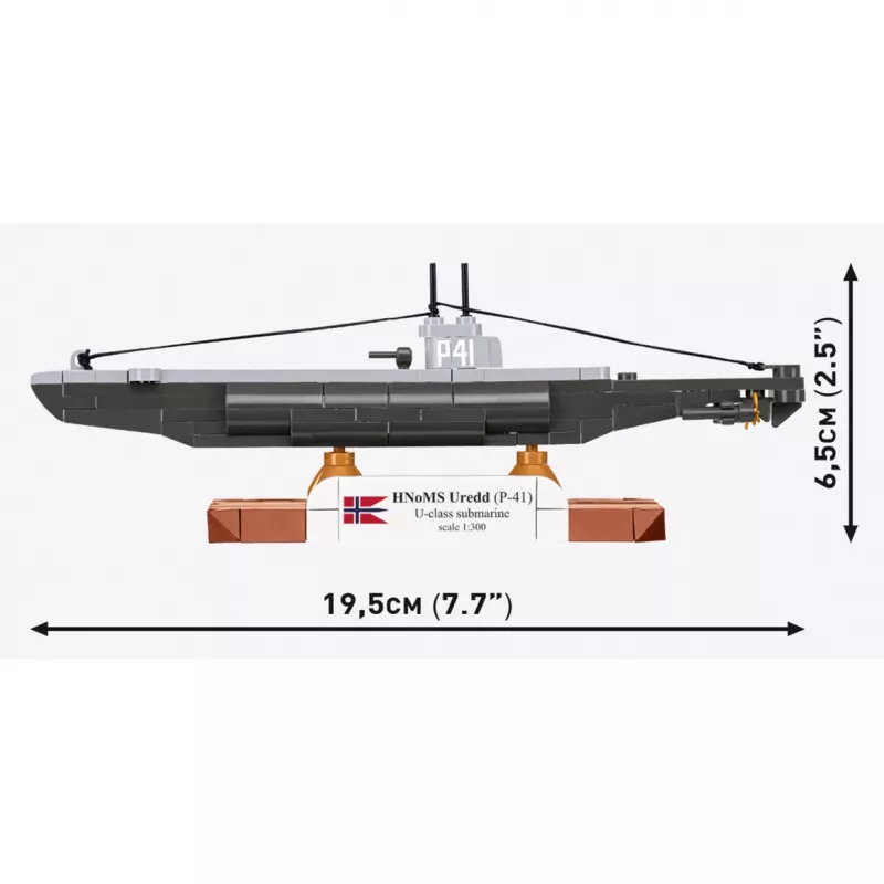 COBI HNoMS Uredd (P-41) U-class Submarine Scale Model Kit 1:300