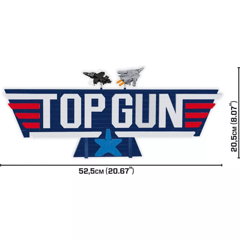 COBI Top Gun Logo F-14 Tomcat Fighter Jet Building Blocks 732 Pieces