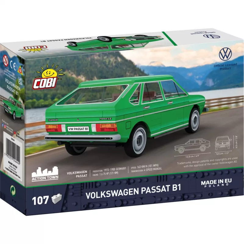 COBI Volkswagen Passat B1 (Žalia, mastelis 1:35) Konstrukcinis rinkinys