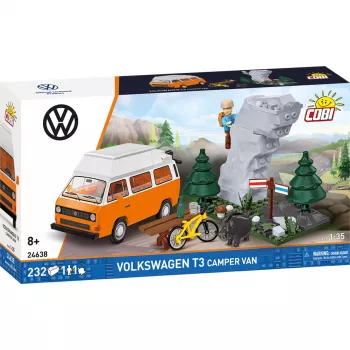 COBI Volkswagen T3 Camper Van 1:25 liejimo modelis - raudonas