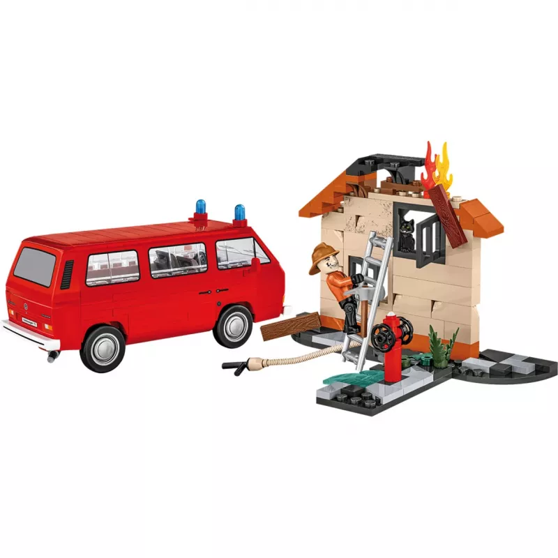 Cobi Volkswagen T3 Feuerwehr Fire Truck Building Blocks Set (230 Pieces)