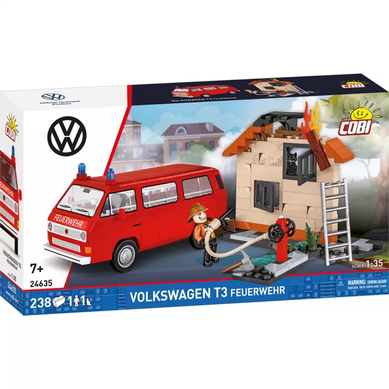 Cobi Volkswagen T3 Feuerwehr Fire Truck Building Blocks Set (230 Pieces)