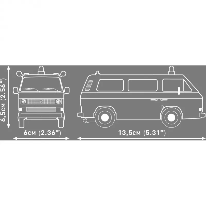 COBI Volkswagen T3 Policijos statybinis blokų rinkinys 1:35 masteliu, 225 dalys