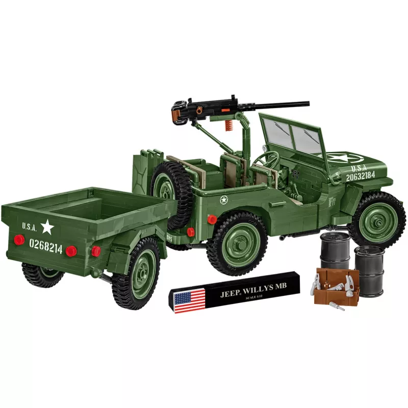 COBI Willys MB & Trailer Executive Edition Statybiniai Blokeliai (400 dalių)