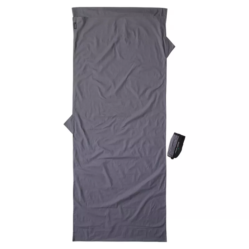 Cocoon CT44 Lengvas Kelioninis Miegmaišio Įdėklas – Stačiakampis, 220 x 90 cm, 100% Medvilnė, Elephant Grey