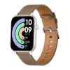 COLMI C28 Smartwatch – Sidabrinis + Ruda odinė juosta