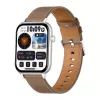 COLMI C28 Smartwatch – Sidabrinis + Ruda odinė juosta