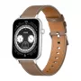 COLMI C28 Smartwatch – Sidabrinis + Ruda odinė juosta
