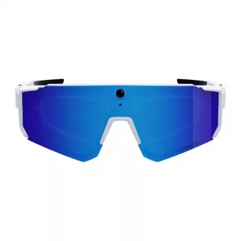 COLMI V06 AI White Sports Sunglasses with Blue Lenses