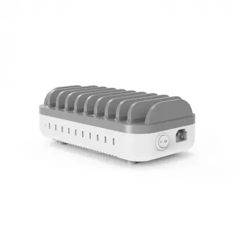 Compulocks 10 prievadų USB-C įkrovimo stotis 200W su UK kištukais - Power Delivery 10 įrenginiams