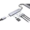 CONCEPTRONIC 7-in-1 USB-C Dockavimo stotis su HDMI, USB-C PD, 2x USB-A, SD & MicroSD kortelių skaitytuvais, 25 cm kabeliu, Space Grey