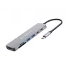 CONCEPTRONIC 7-in-1 USB-C Dockavimo stotis su HDMI, USB-C PD, 2x USB-A, SD & MicroSD kortelių skaitytuvais, 25 cm kabeliu, Space Grey