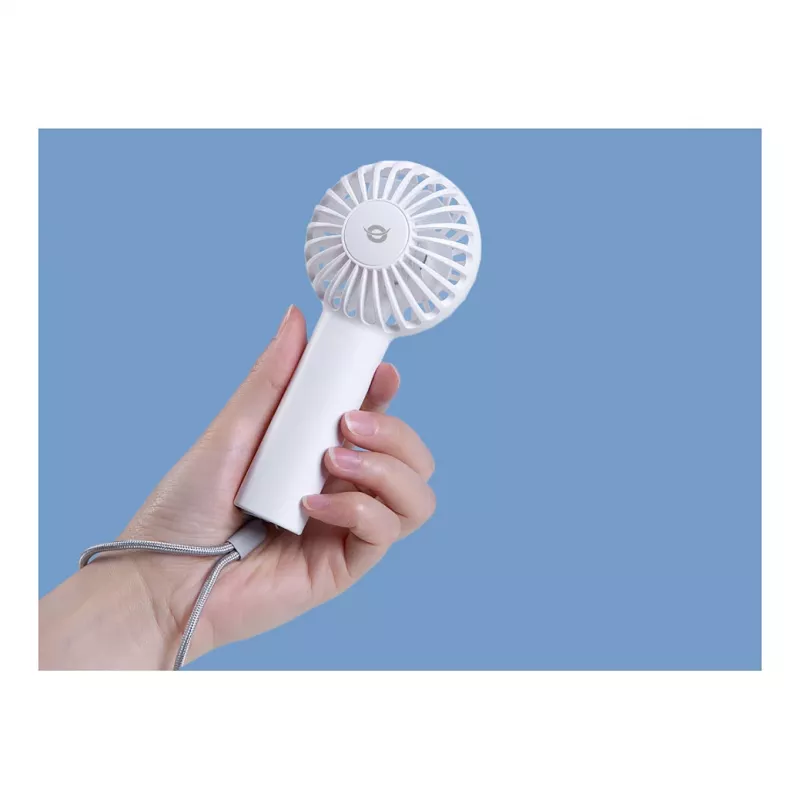 CONCEPTRONIC AERIVA01W Mini nešiojamasis ventiliatorius baltas – įkraunamas, 3 greičiai, USB-C