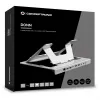 Conceptronic DONN35S Laptop Stand su 7-in-1 USB-C dokavimo stotele, Dual HDMI 4K60Hz, GbE, USB-C 5Gbps, 2x USB-A, 100W PD, sidabrinis