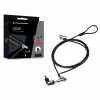 Conceptronic NBT Nano-Lock Dual nešiojamojo kompiuterio kombinacinis spynelis, 4 skaitmenų, 1,8 m plieninis trosas, juoda/sidabrinė