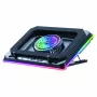 Conceptronic THYIA04B USB-C nešiojamojo kompiuterio aušinimo padėklas su telefono laikikliu, 130mm, dvigubi 125mm ventiliatoriai, mėlynas LED, iki 17 inch
