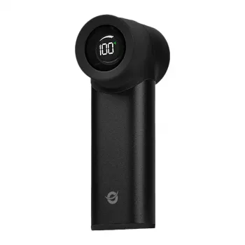 CONCEPTRONIC Turbo nešiojamas ventiliatorius juodas USB-C į USB-A aliuminio 5V 3 greičių įkraunamas 2000mAh