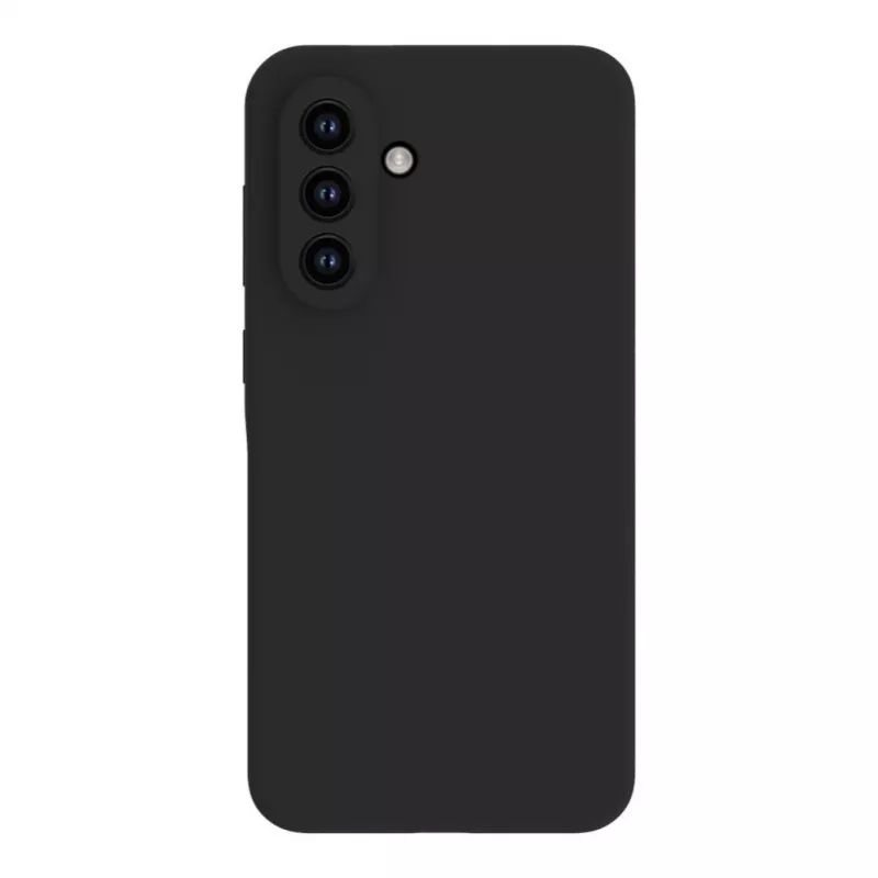 Connect Samsung Galaxy A35 5G aukščiausios kokybės minkšto prisilietimo silikoninis dėklas juodos spalvos