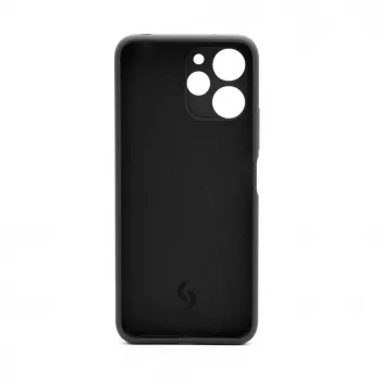 Connect Xiaomi Redmi 12 / Redmi 12 5G aukščiausios kokybės minkšto prisilietimo silikoninis dėklas juodos spalvos