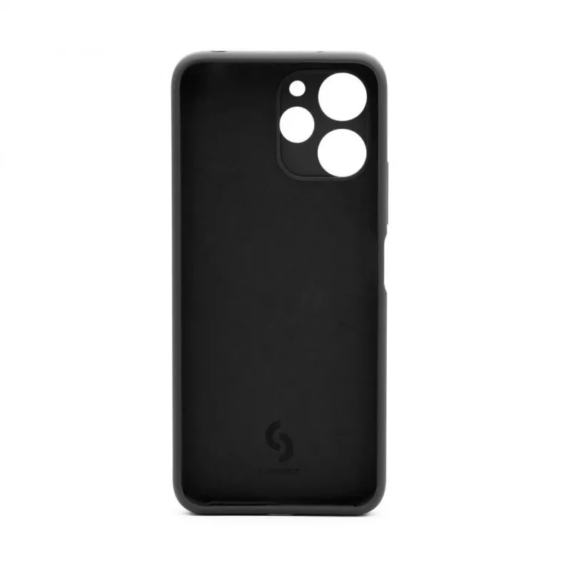 Connect Xiaomi Redmi 12 / Redmi 12 5G aukščiausios kokybės minkšto prisilietimo silikoninis dėklas juodos spalvos