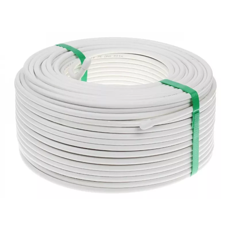 CONOTECH NS100 Trishield koaksialinis kabelis 1 m baltas 75 omų trigubai ekranuotas