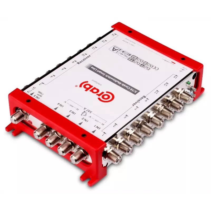 CORAB Multiswitch Smart Line 5/16 – 16 išėjimų palydovinio ir antžeminio signalo skirstytuvas, DiSEqC 2.0, 950-2150 MHz