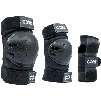 Core Junior Triple Pads Set Black-White XS
