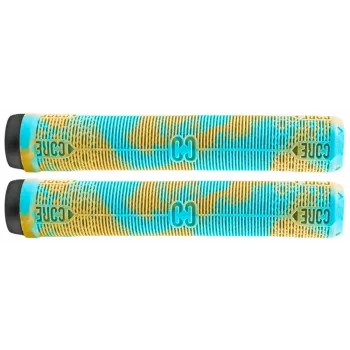 Core Skinny Boy Rankenos Red - Flangeless Krayton Rubber vairo rankenos triukų paspirtukams ir BMX, 160mm, su galų apsaugomis, neslystančiu briaunuotu raštu, 1 pora