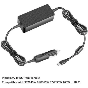 CoreParts USB-C automobilinis įkroviklis 100W 5V2A-20V5A USB PD3.0 - PC-/Server Power Supply (40AK0065WW-CP)