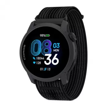 COROS PACE 4 GPS Sportinis laikrodis su nailono juostele, juodas - Dviejų dažnių GPS, 5 ATM, 24 dienų baterija