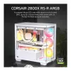 CORSAIR 2800X RS-R ARGB Micro-ATX dviejų kamerų kubo korpusas, baltas, su panoraminiu grūdintu stiklu ir 2x LL120 RGB ventiliatoriais