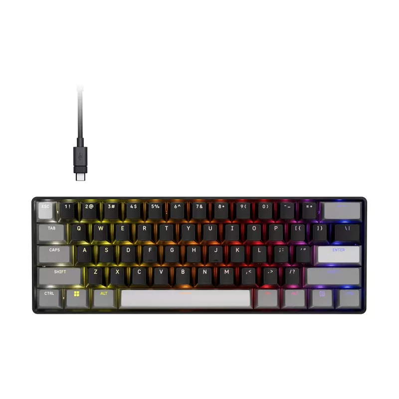 CORSAIR CLIPPER PRO MINI 60 Hall Effect žaidimų klaviatūra juoda