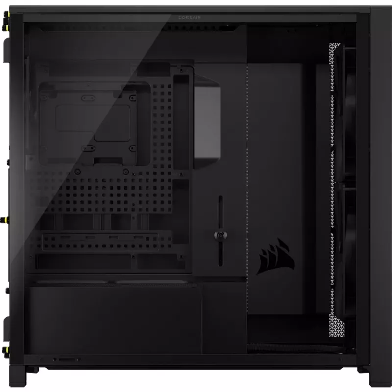 Corsair FRAME 5000D WOOD RS Mid-Tower PC Case, Black/Walnut, E-ATX, ATX, Micro-ATX, Mini-ITX, Steel/Tempered Glass/Plastic/Walnut Wood, Gaming