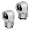 Corsair Hydro X Series 90° sukamoji jungtis G1/4 colio chromuota (2 vnt.) - CX-9055008-WW