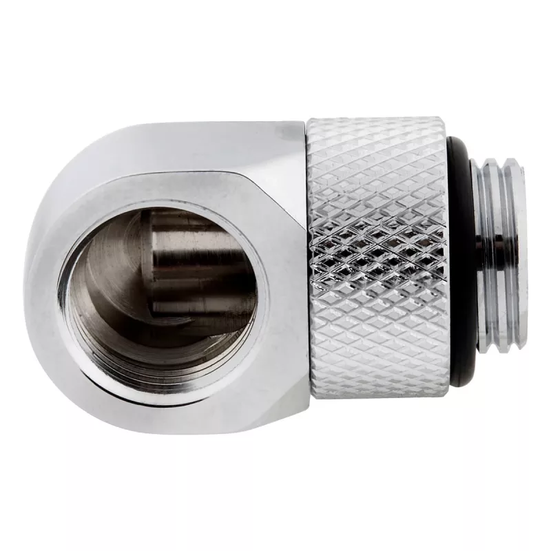 Corsair Hydro X Series 90° sukamoji jungtis G1/4 colio chromuota (2 vnt.) - CX-9055008-WW