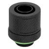 CORSAIR Hydro X Series XF Suspaudimo Jungtis, Tiesi G1/4 colio Vyriškas į 13/10mm Minkštą Vamzdelį, Juoda – 4 vnt. pakuotė