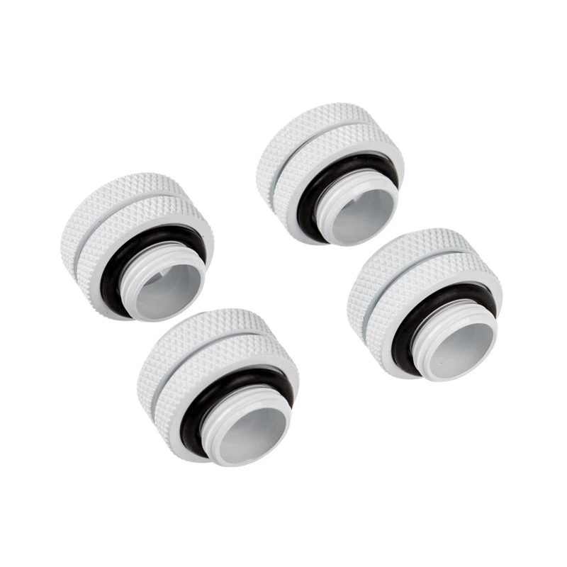 Corsair Hydro X Series XF Hardline 12mm OD Fitting - White (Pack of 4)