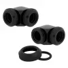 Corsair Hydro X Series XF standžiojo vamzdelio adapteris 90 laipsnių 12mm AD į 12mm AD standžiajam vamzdeliui, pakuotėje 2 vnt., juodas