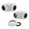 CORSAIR Hydro X Series XF Kietvamzdė adapteris 90 laipsnių 12mm OD į 12mm OD kietvamzdis - pakuotėje 2, balta