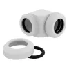 CORSAIR Hydro X Series XF Kietvamzdė adapteris 90 laipsnių 12mm OD į 12mm OD kietvamzdis - pakuotėje 2, balta