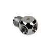 Corsair Hydro X Series XF Rotary Y-Splitter G1/4 colio vyriškas į 2x G1/4 colio moteriškas - chromuotas sidabras