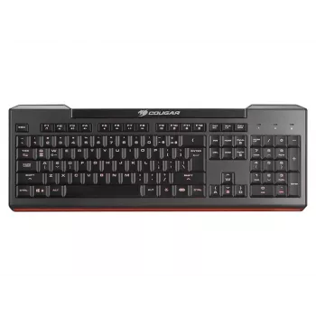 COUGAR 200K klaviatūra - pilnas LED apšvietimas - žirklinio mechanizmo membrana - laidinis USB - juoda