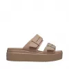 Crocs Brooklyn Low moteriški platforminiai pleištiniai sandalai, Mushroom/Stucco smėlio spalvos, EU 39-40 (US W8-9)